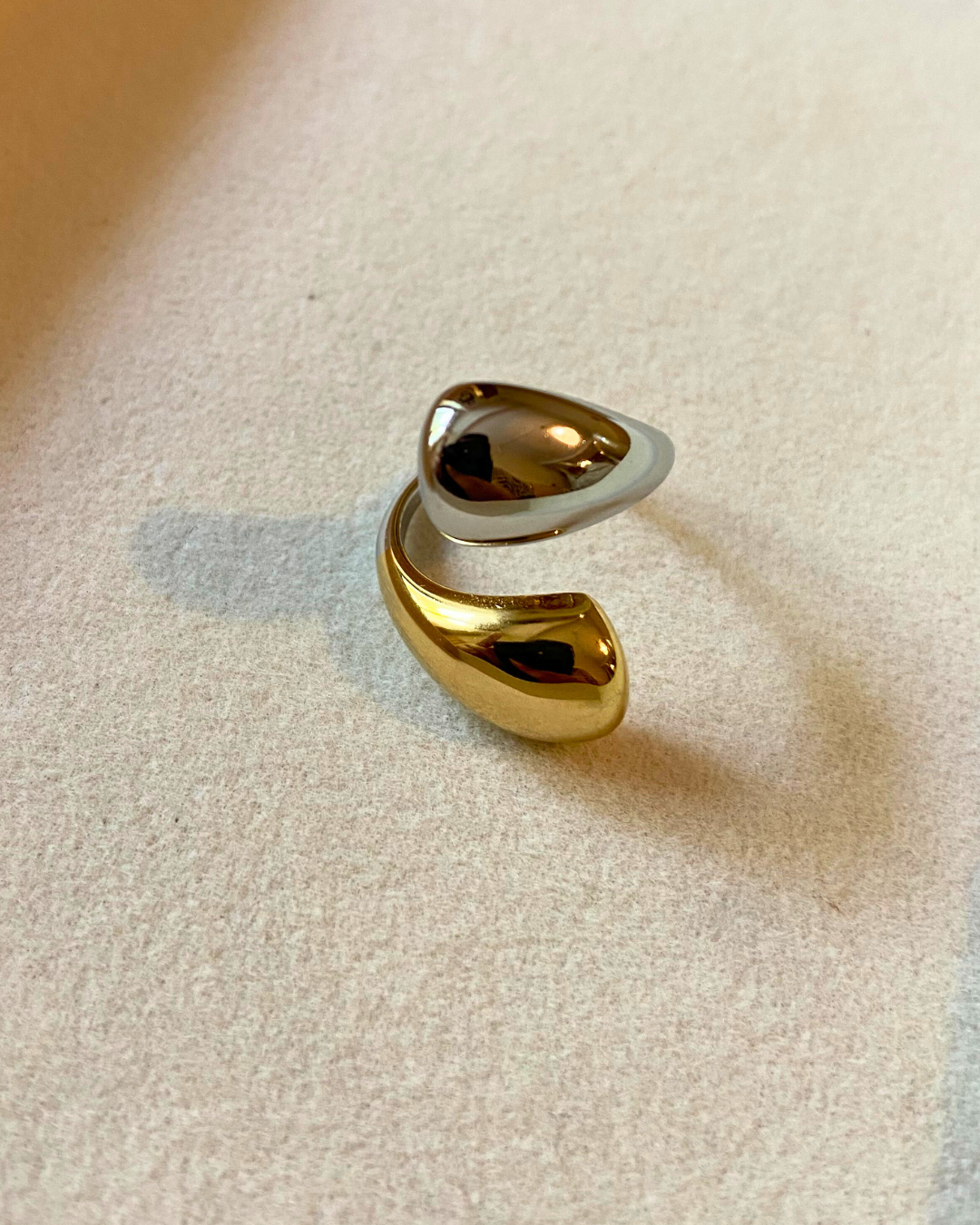 Sorell Dual Toned Ring- Slightly Adjustable