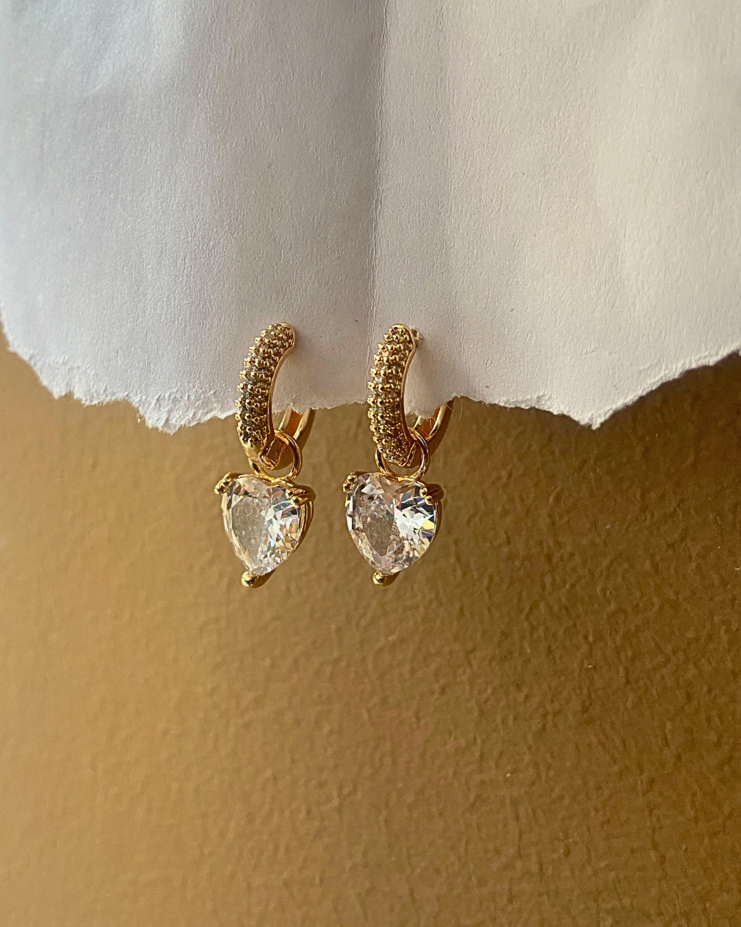 Two Way Heart Solitaire Hoops