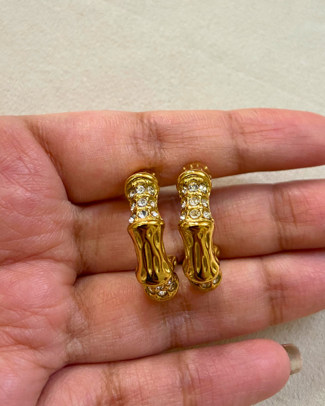 Zirabelle J Hoops- 18K Gold Plated