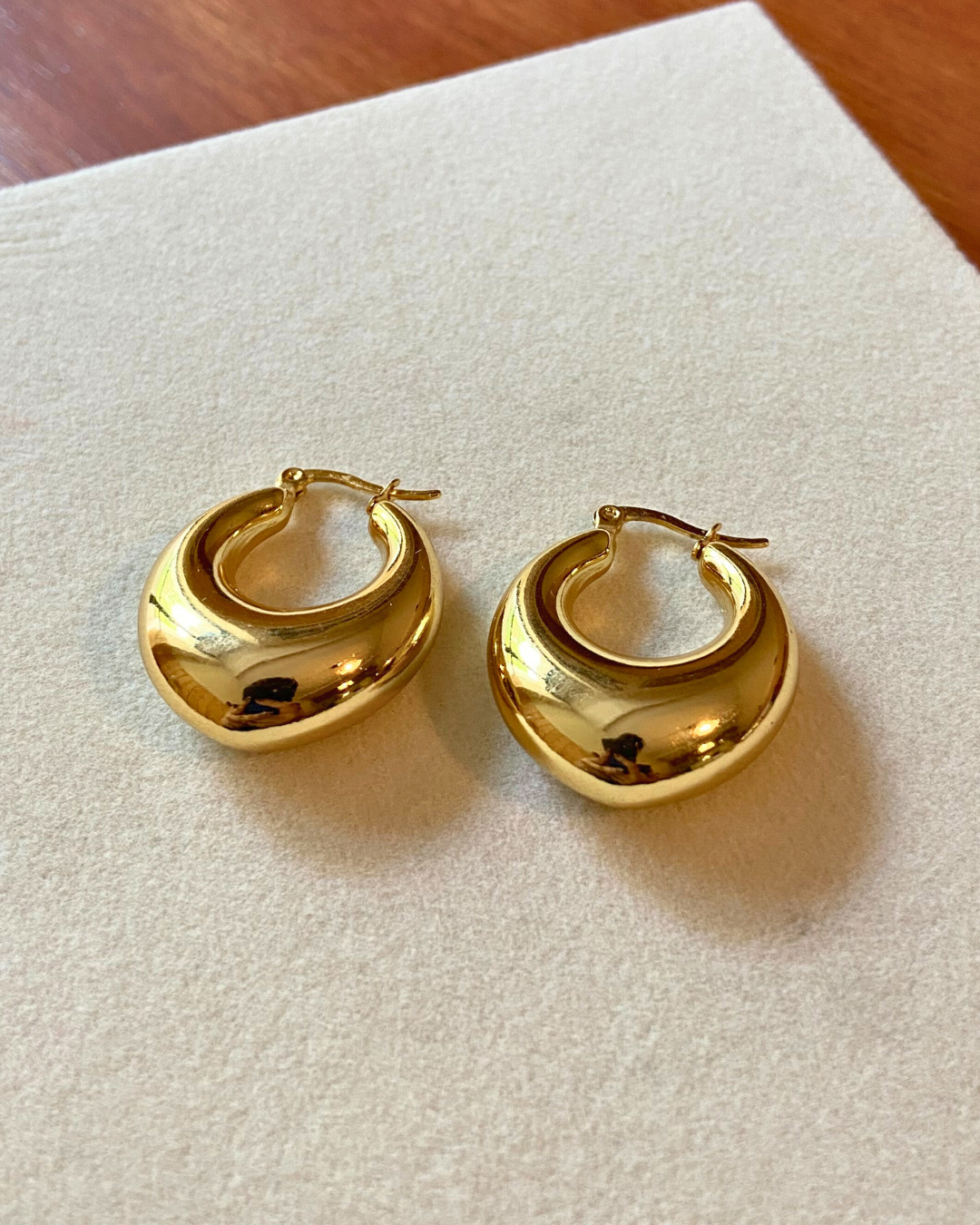 Elan Classic Hoops- 18K Gold Plated