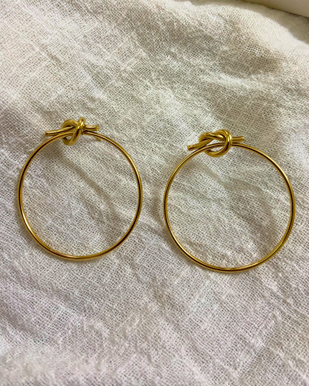 Knot Hoops 18K Gold Plated