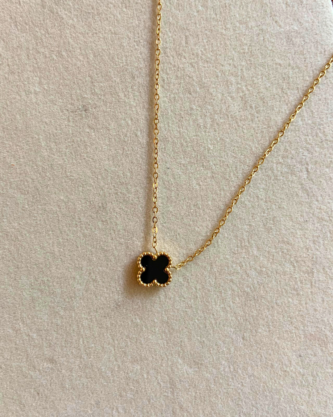 Reversible Clover Necklace- 18K Gold Plated