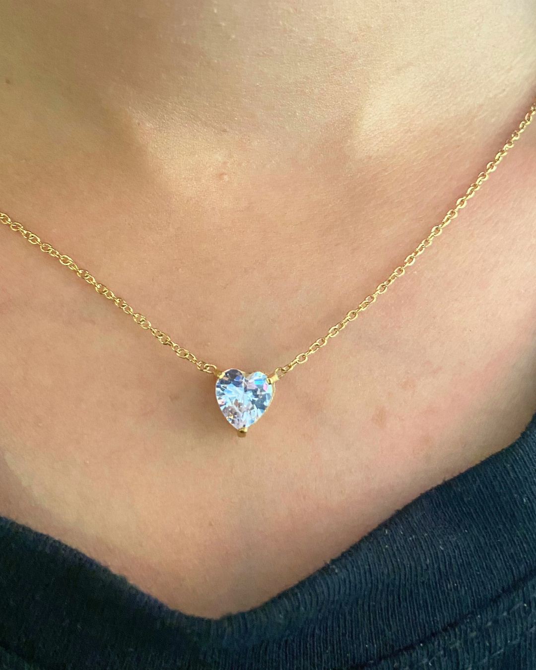 Heart Solitaire Necklace