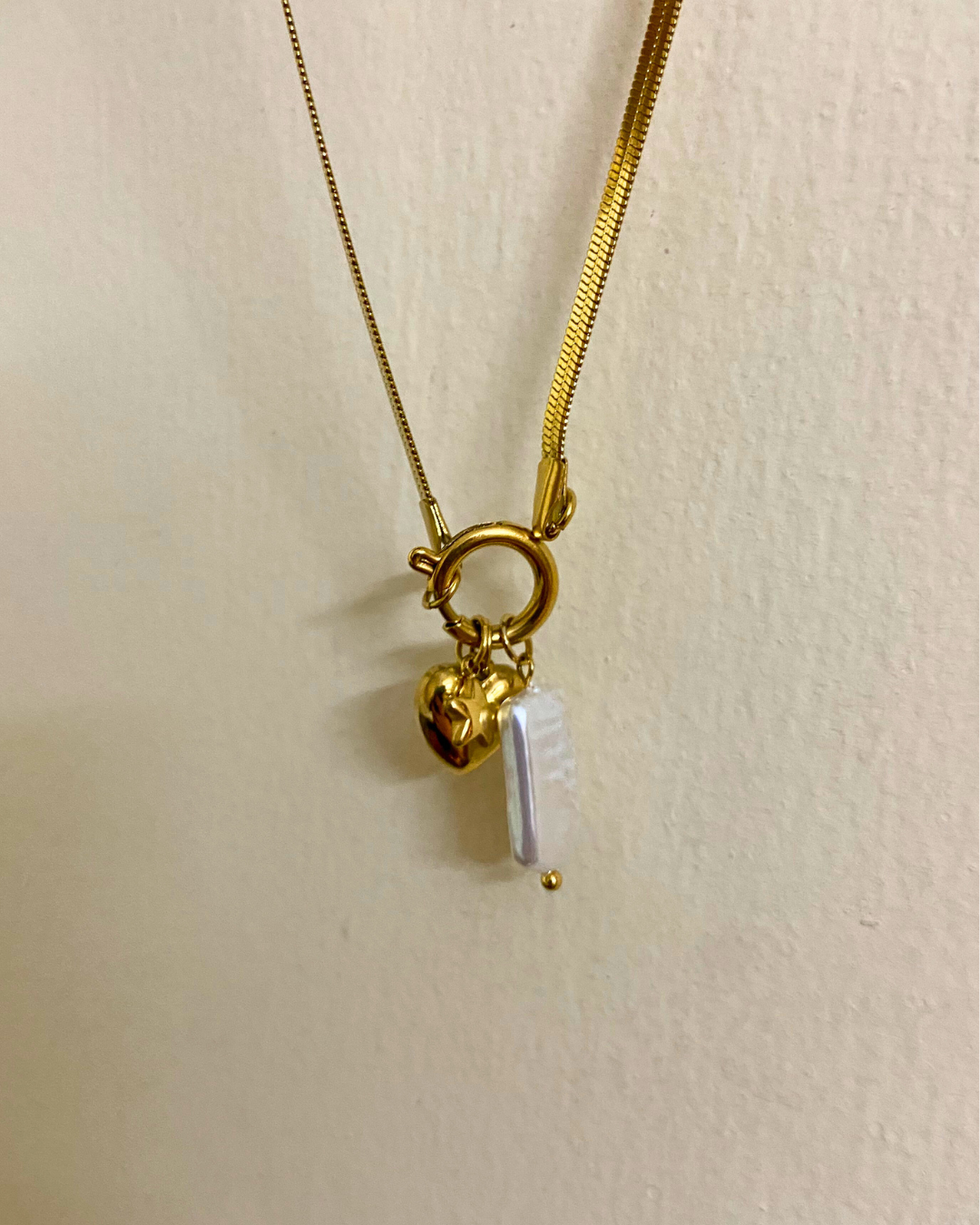 Lover Charm Necklace- 18K Gold Plated