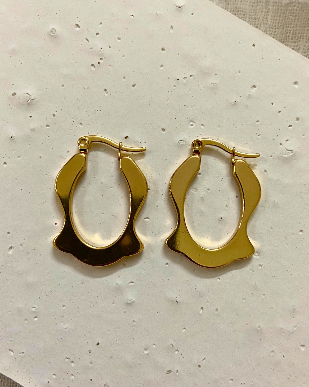 Vintage Luna Hoops 18K Gold Plated