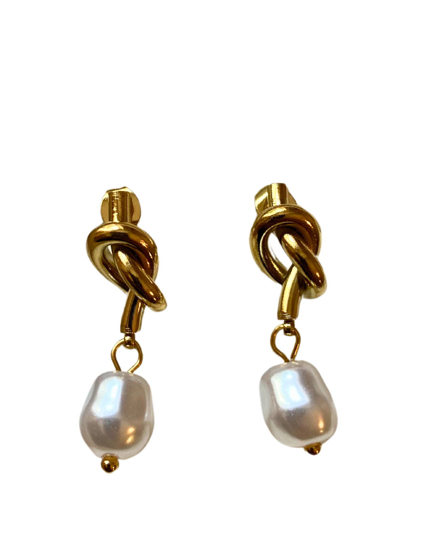 Lustrous Pearl Drops 18K Gold Plated