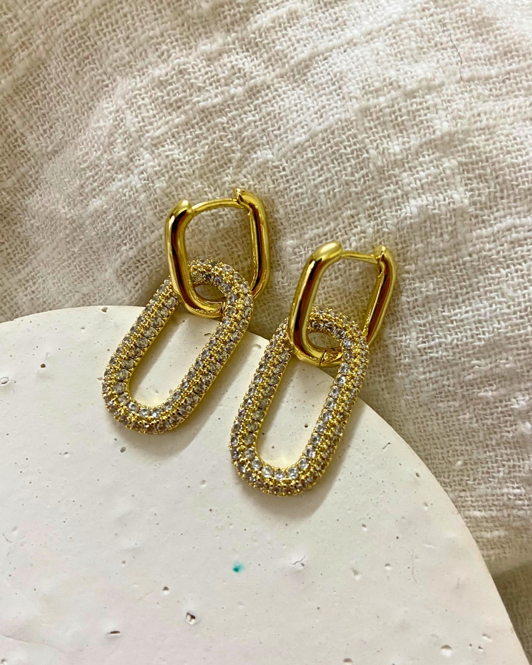 Amelia Two Way Hoops 18K Gold Plated