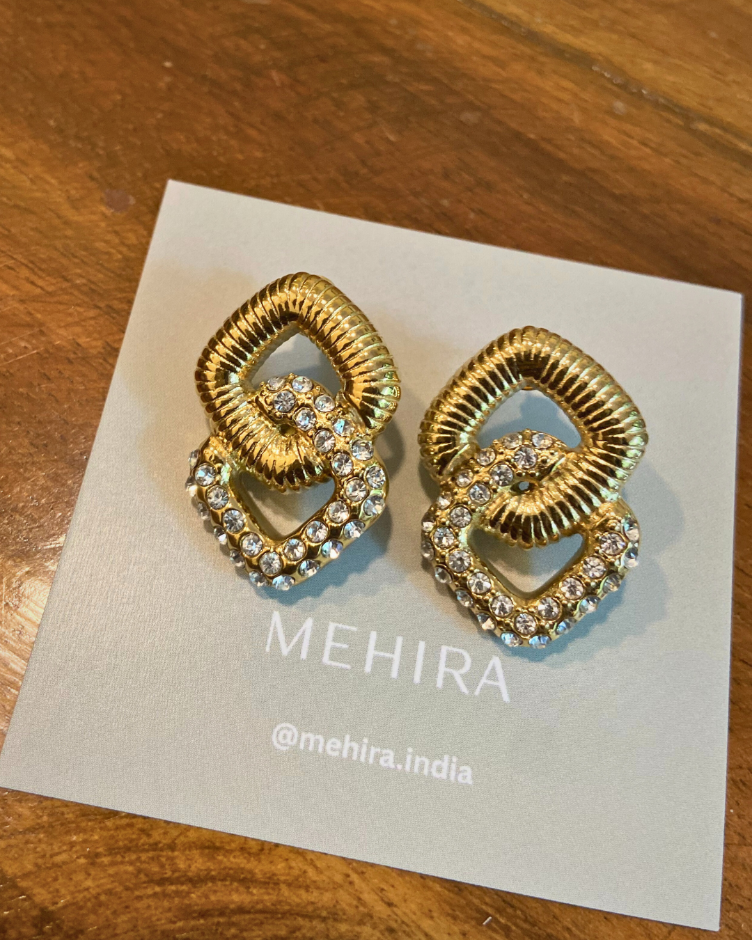 Shimmer Knot Earrings- 18K Gold Plated