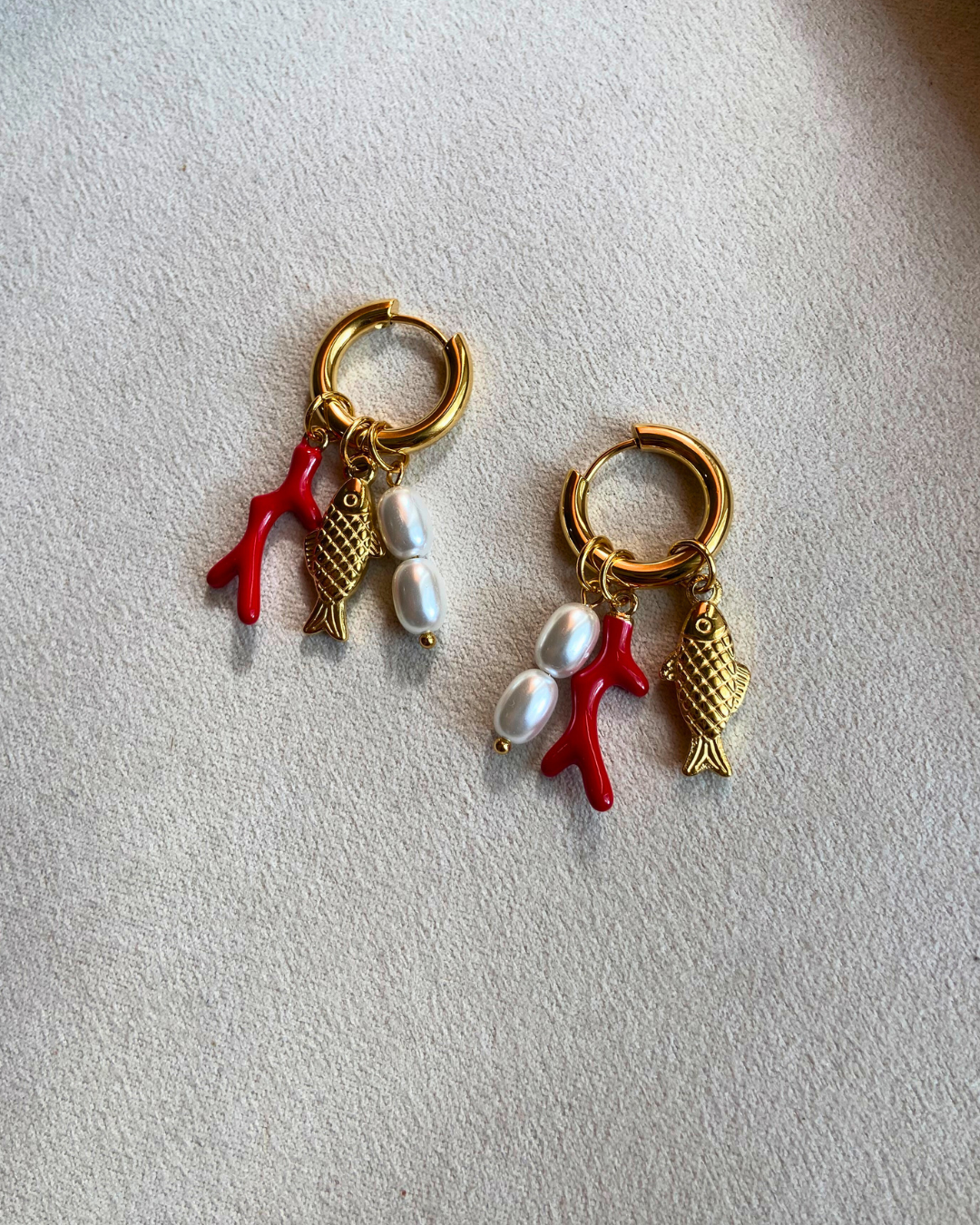 Coastal Chaos Charm Earrings- 18K Gold Plated