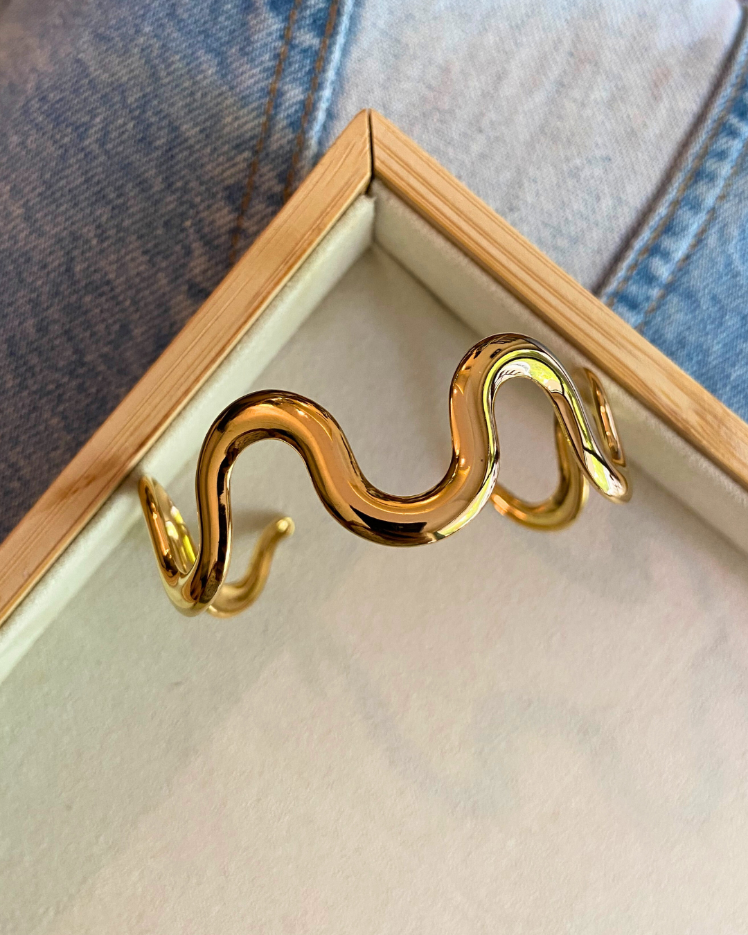 Jolene Swirl Cuff- 18K Gold Plated