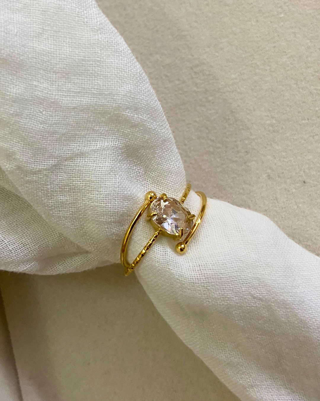 Solitaire String Ring- Adjustable