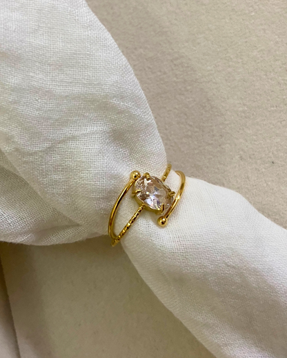 Solitaire String Ring- Adjustable