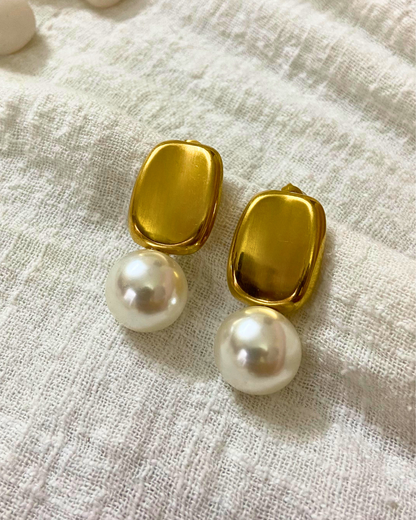 Moonlit Pearl Drops 18K Gold Plated