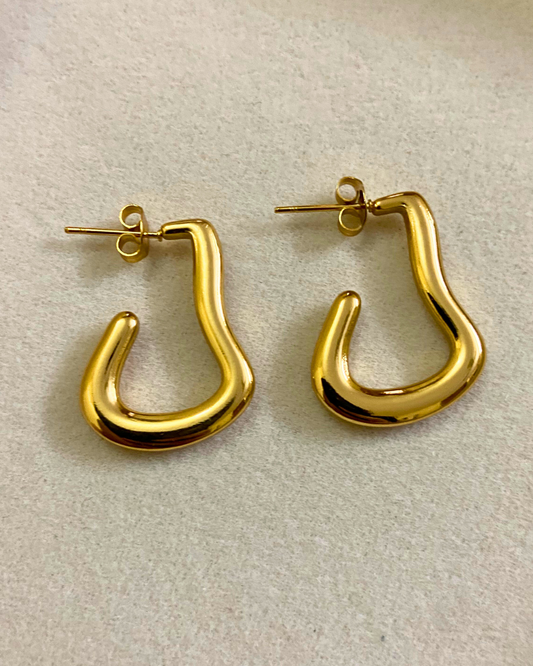 Dewcurve Hoops- 18K Gold Plated