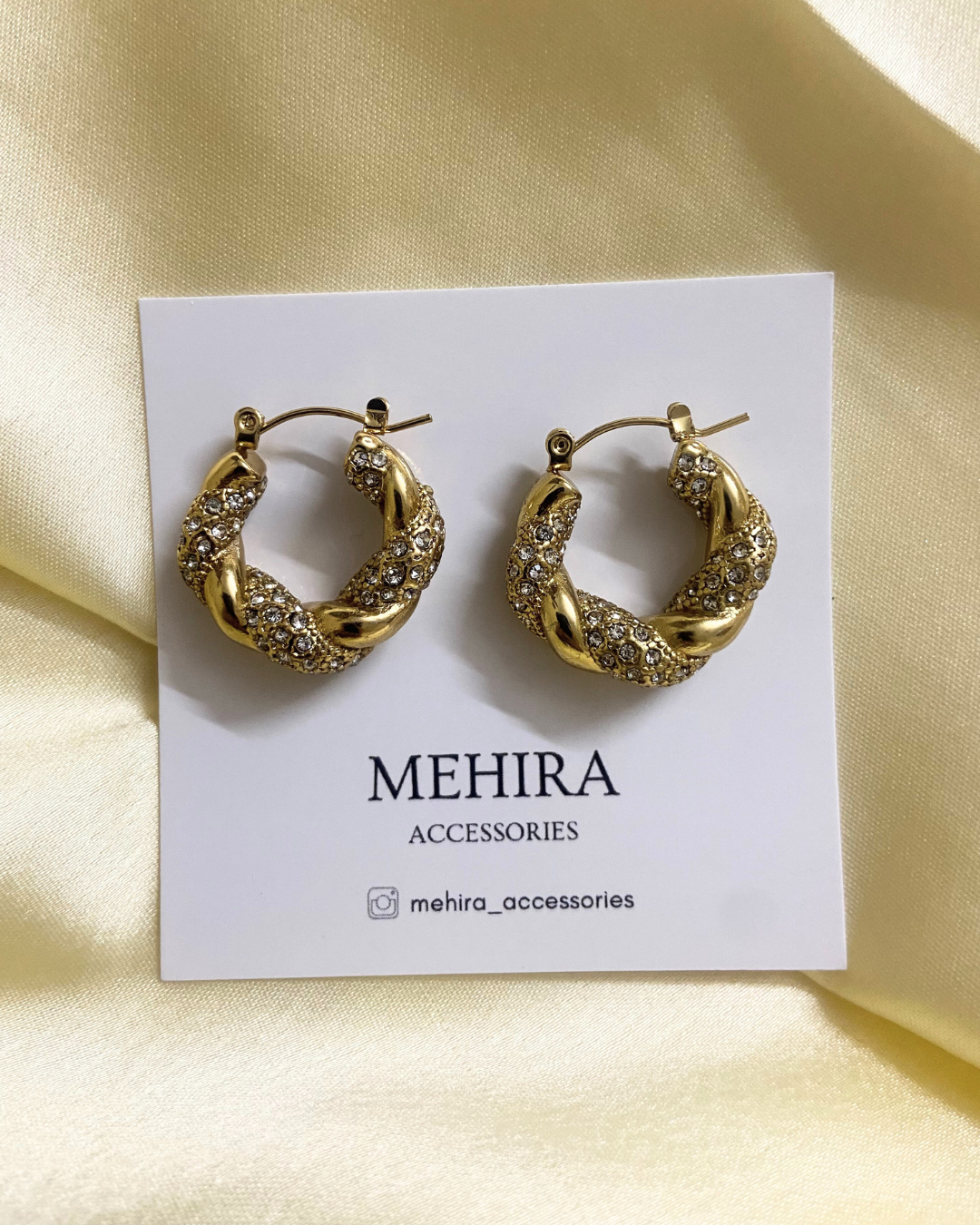Eva Croissant Hoops 18K Gold Plated