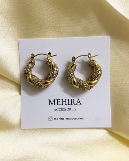 Eva Croissant Hoops 18K Gold Plated