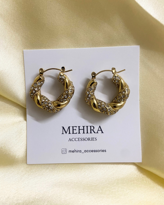 Eva Croissant Hoops 18K Gold Plated