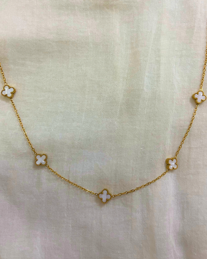 White Clover Necklace- 18K Gold Plated
