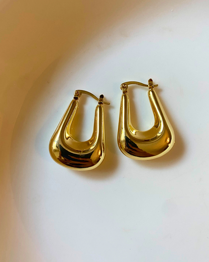 Timeless Glow Hoops 18K Gold Plated