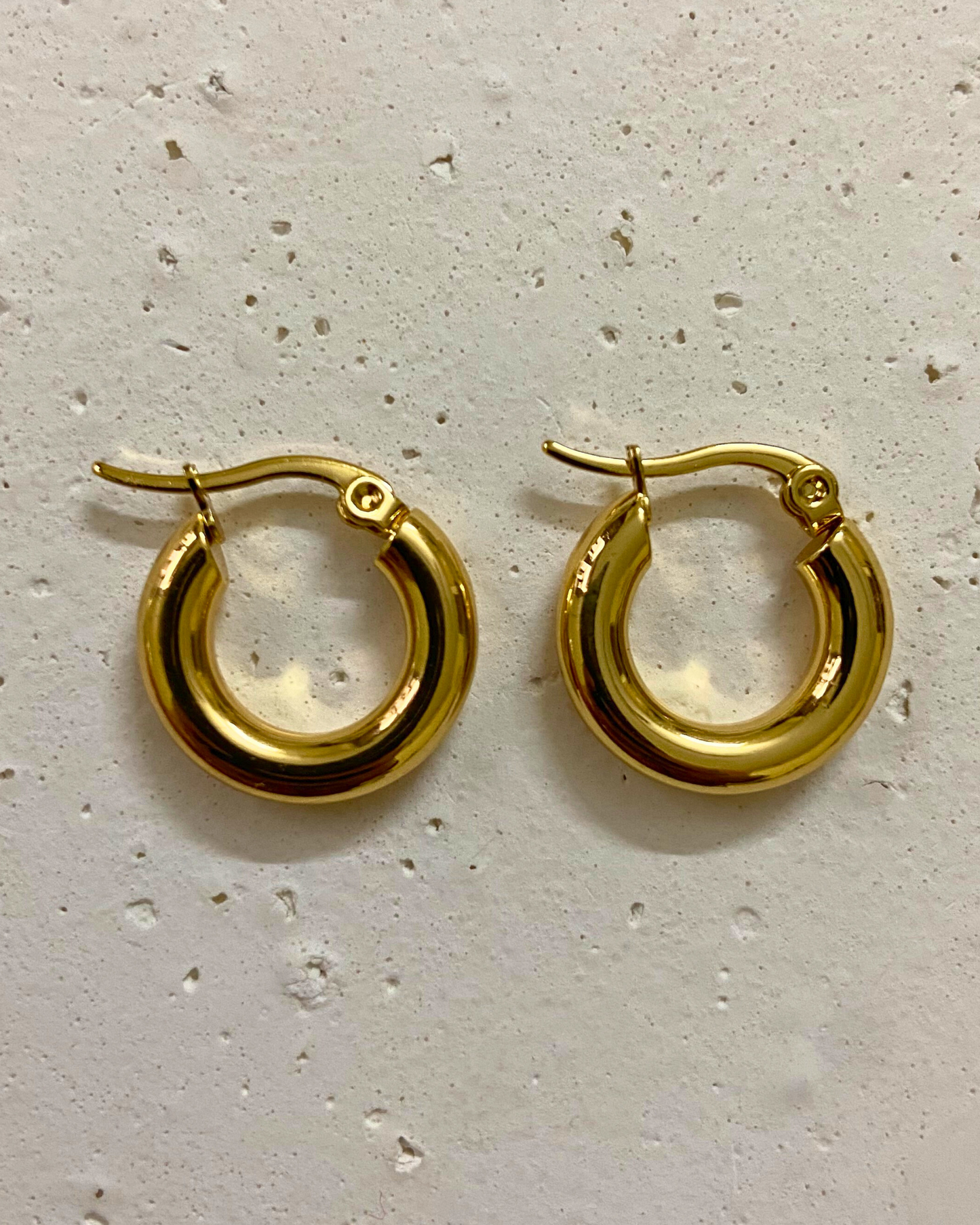 Minimalist Gold Hoops 18K Gold Plated