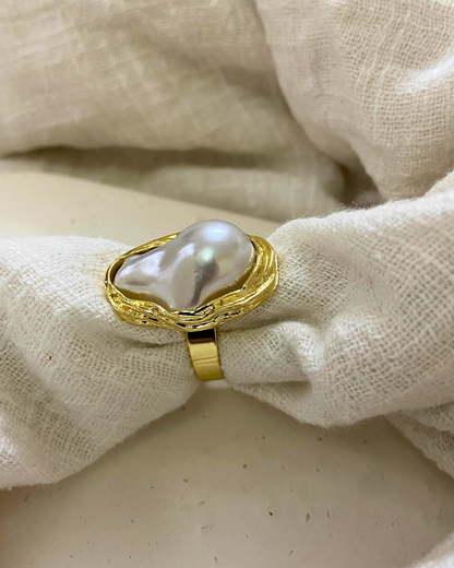 Silver Eclipse Ring 18K Gold Plated