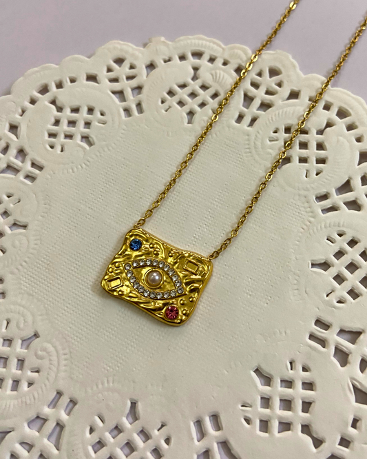 Eye of Grace Necklace- 18K Gold Plated