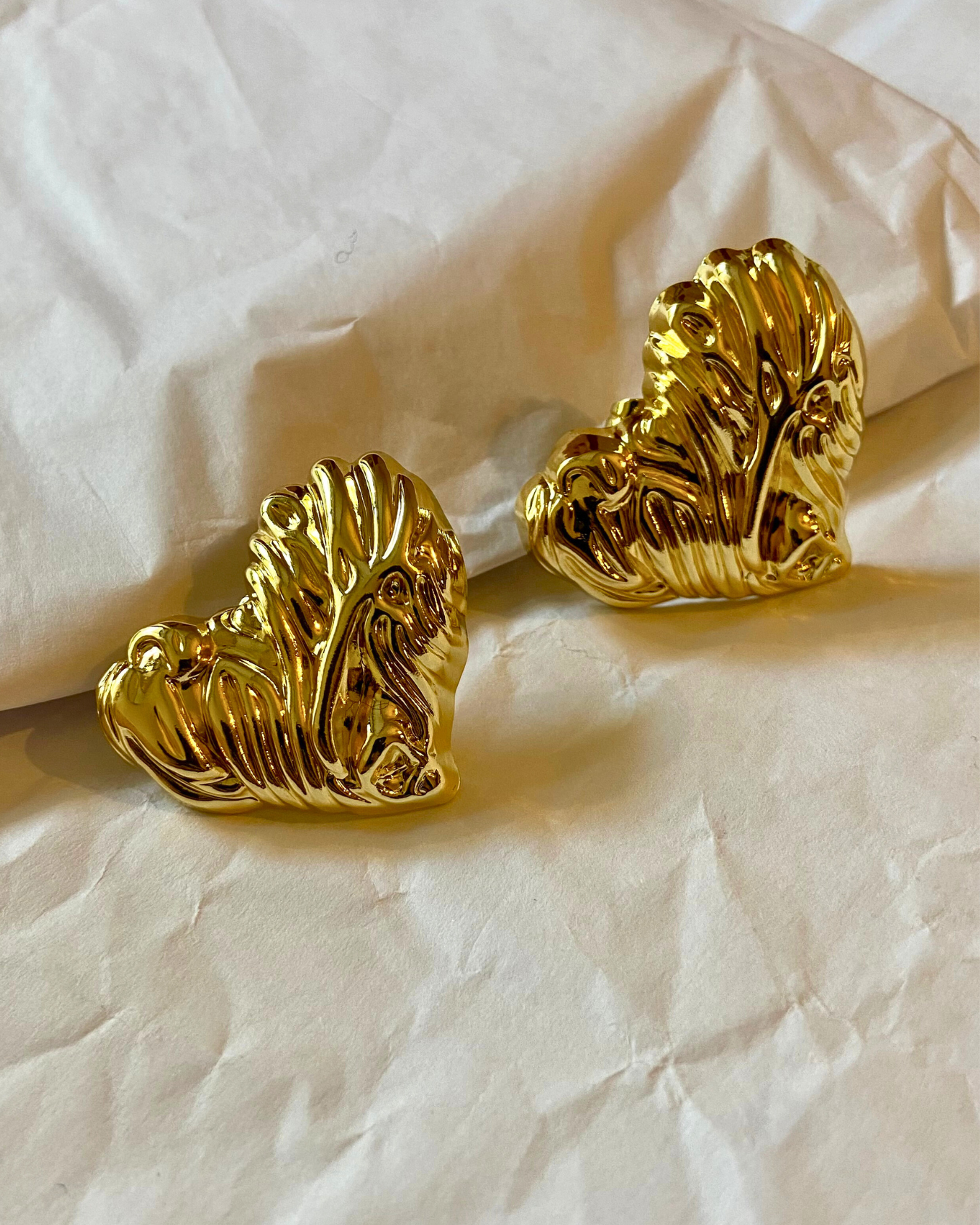 Ember Heart Studs 18K Gold Plated