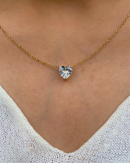 Heart Solitaire Necklace