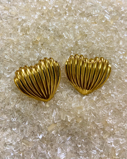 Heartbeat Studs- 18K Gold Plated
