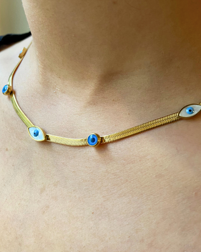 Eye of Fate Necklace 18K Gold Plated