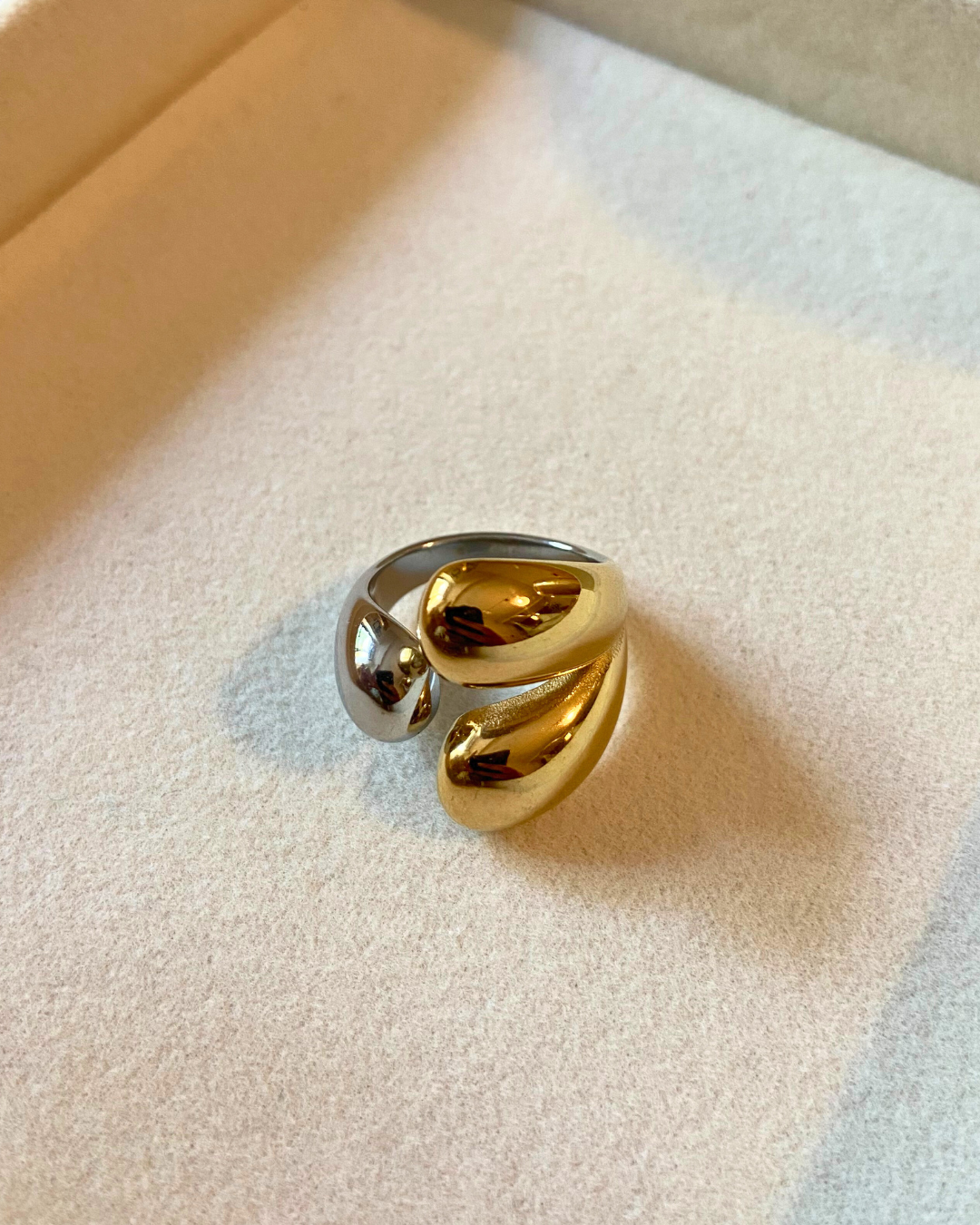 Equinox Mixed Metal Ring- Slightly Adjustable