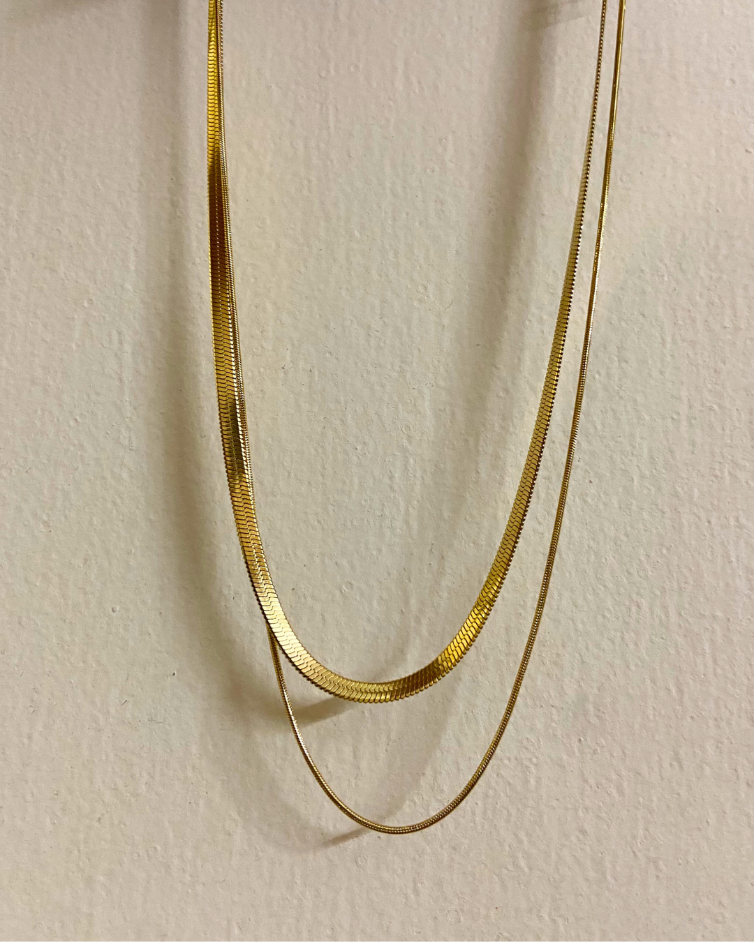 Minimal Layered Snake Chain- 18K Gold Plated