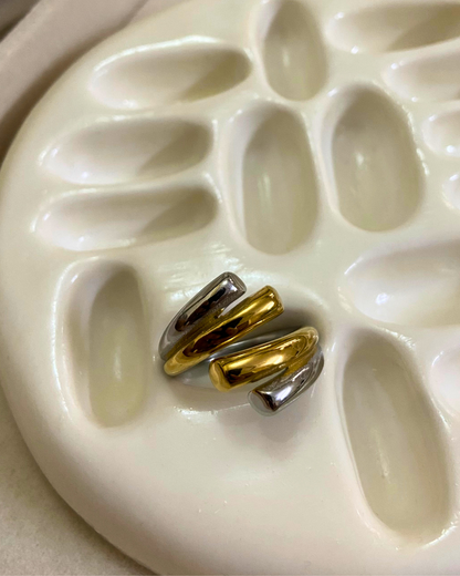 Meridia Dual Toned Ring- Slightly Adjustable