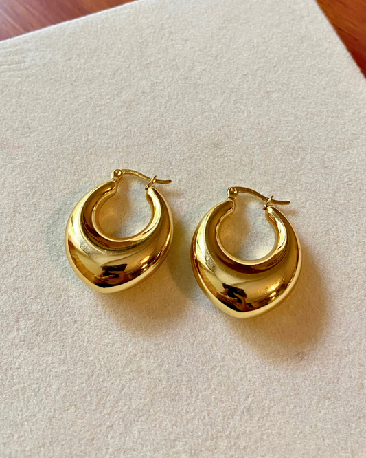 Elan Classic Hoops- 18K Gold Plated