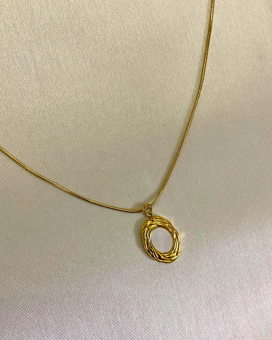 Vintage Moon Necklace- 18K Gold Plated