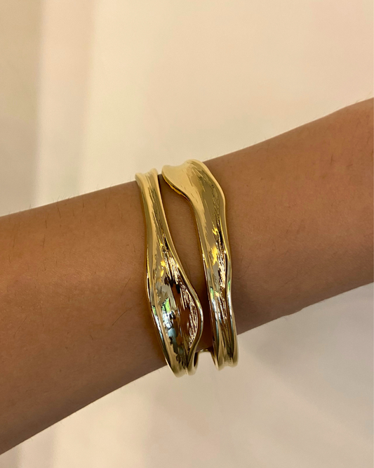 Abstract Statement Cuff- 18K Gold Plated