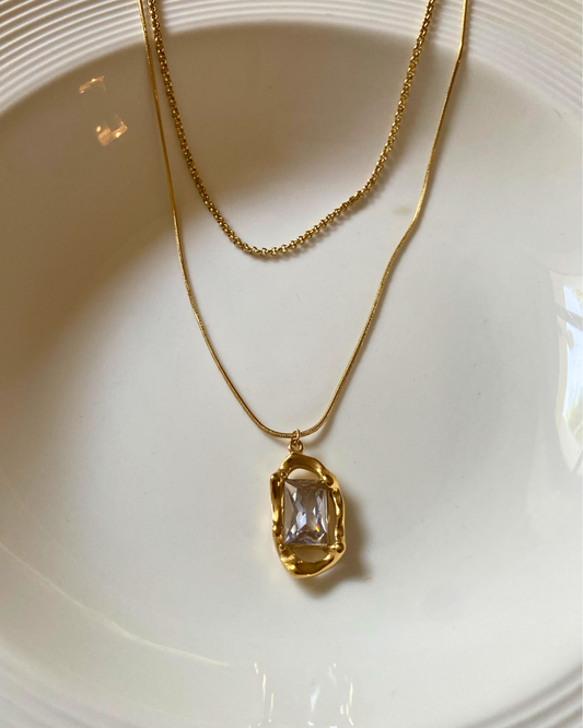 Twilight Layered Necklace 18K Gold Plated