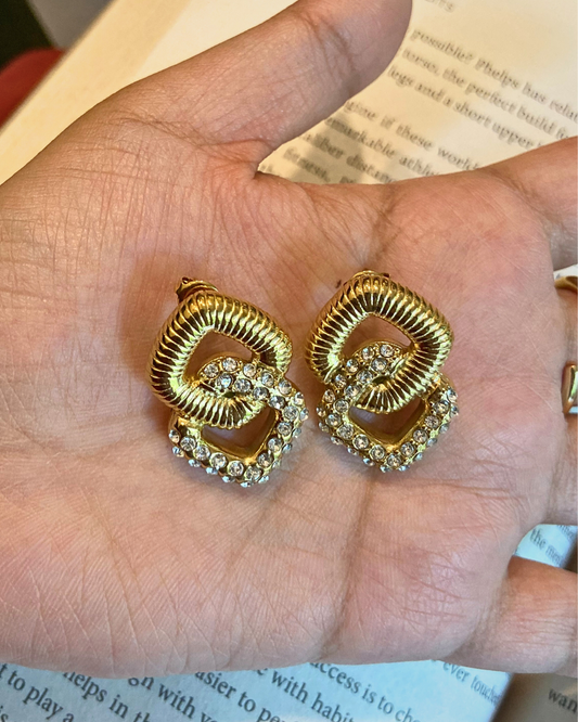 Shimmer Knot Earrings- 18K Gold Plated