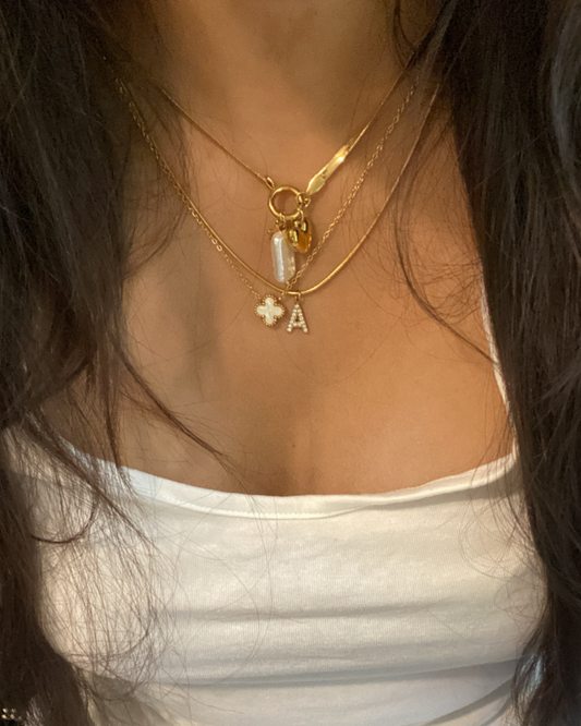 Reversible Clover Necklace- 18K Gold Plated