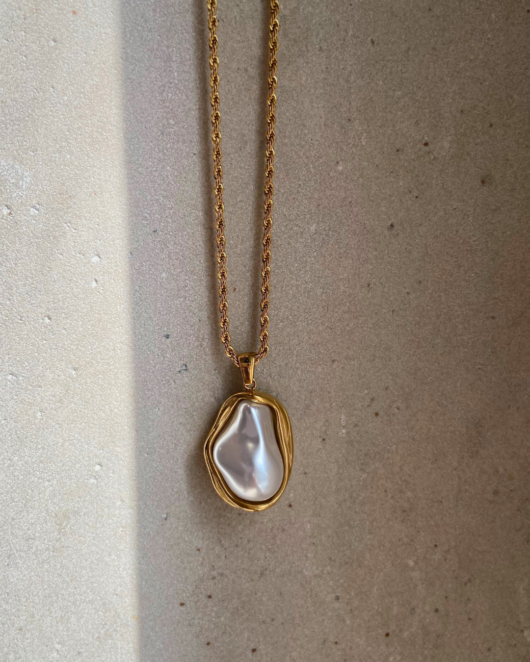 Silver Eclipse Necklace- 18K Gold Plated