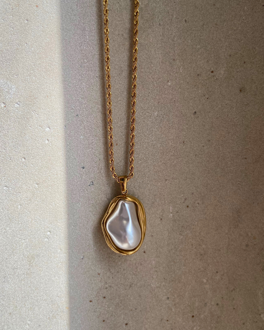 Silver Eclipse Necklace- 18K Gold Plated