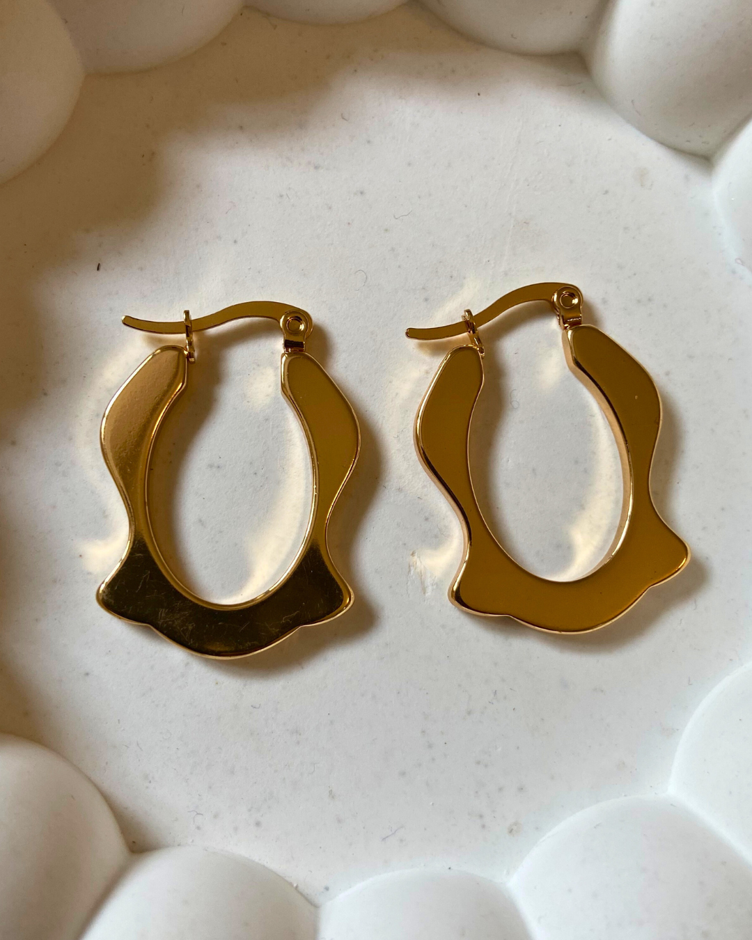 Vintage Luna Hoops 18K Gold Plated