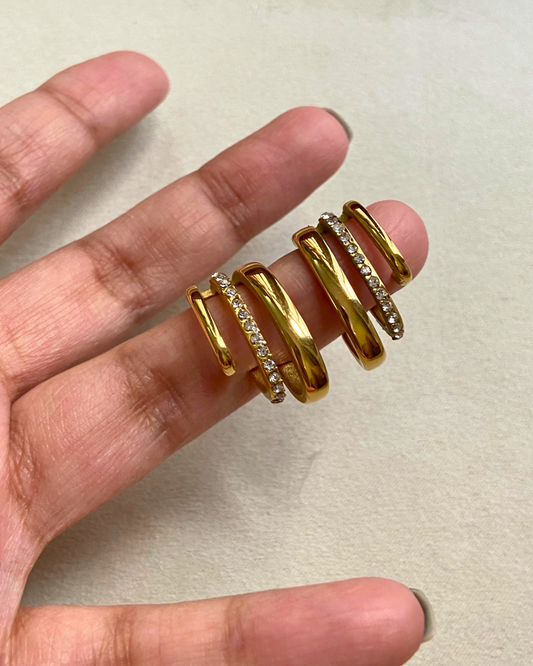 Twilight Glint Earrings- 18K Gold Plated