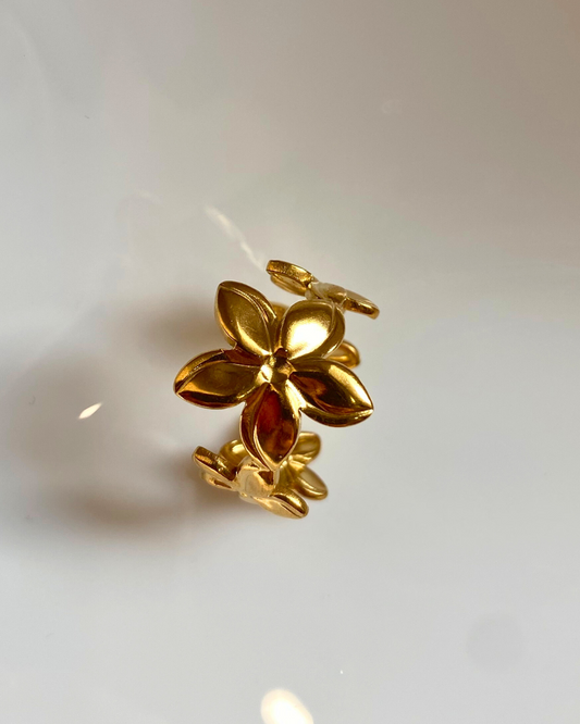 Floral Band Ring- Adjustable