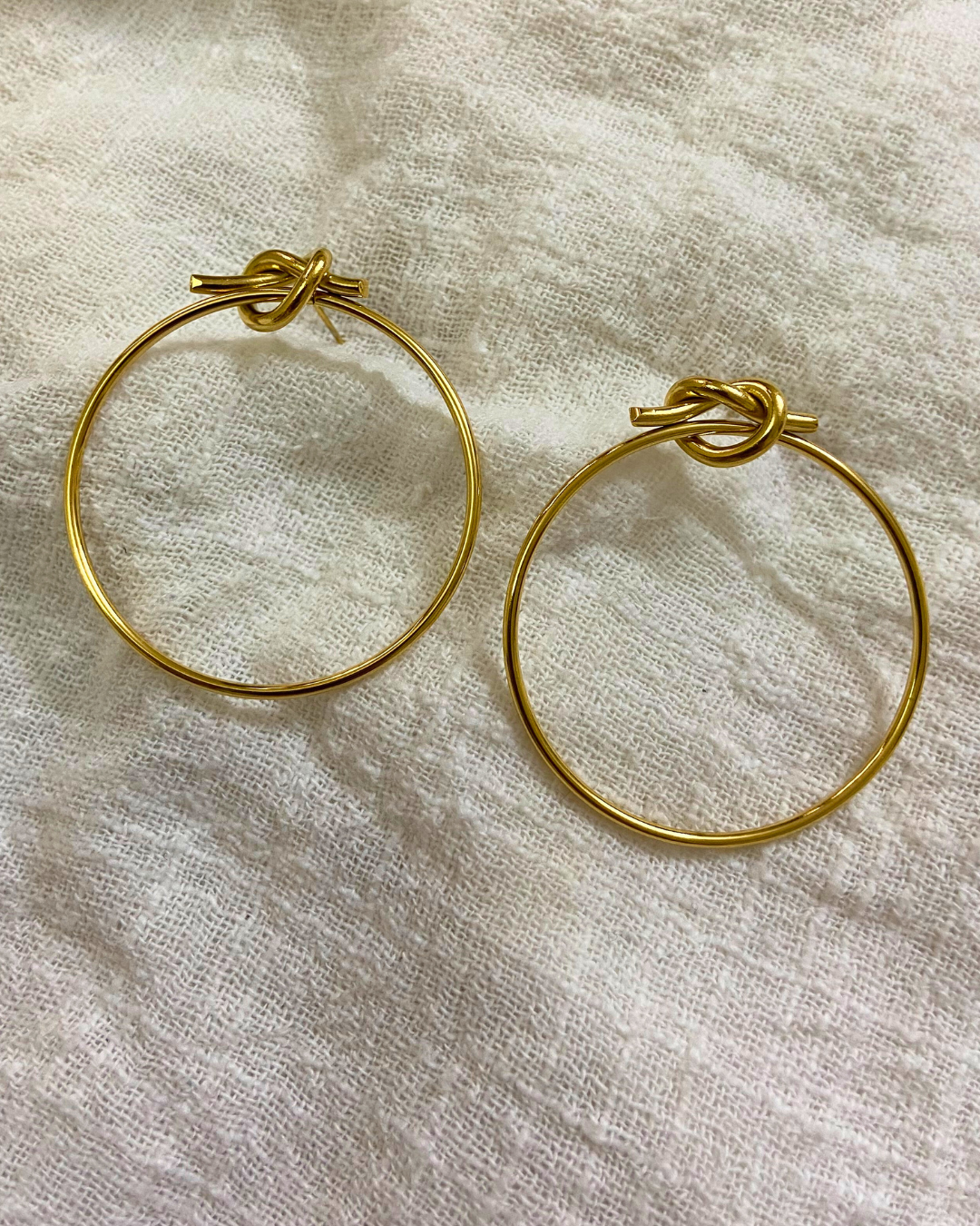 Knot Hoops 18K Gold Plated