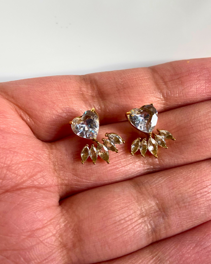 Kelly Heart Studs