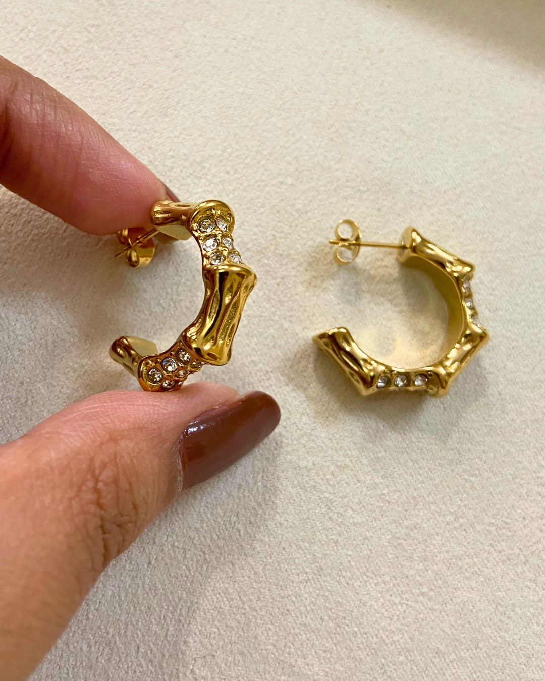 Zirabelle J Hoops- 18K Gold Plated