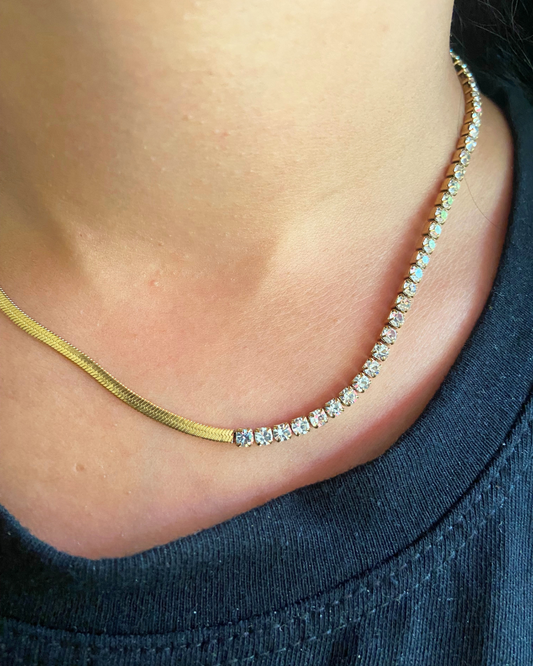 Duetline Necklace- 18K Gold Plated
