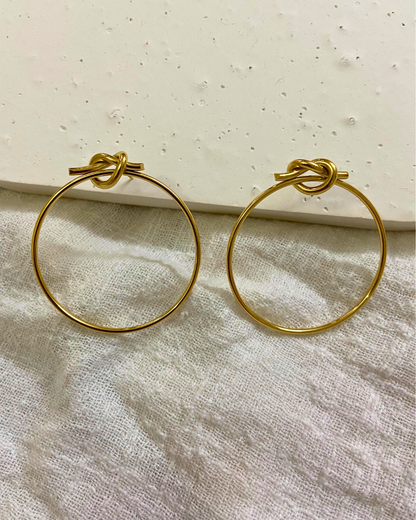 Knot Hoops 18K Gold Plated
