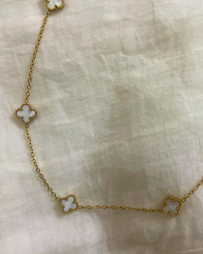 White Clover Necklace- 18K Gold Plated